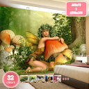 800円OFFクーポン タペストリー 自然の風景の壁掛け ファンタジーの森のタペストリー リビングルーム 自然風景 太陽 フラワー 樹木 森林 青空と白雲 洗え...