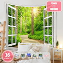 500円OFFクーポン タペストリー 自然の風景の壁掛け布 ファンタジーの森のタペストリー キノコ カントリースタイル 木 フラワー 日光 リビングルーム ホタ...