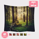500円OFFクーポン タペストリー 風景写真タペストリー 自然景観タペストリー 森林 モダン キノコ ホタル 日光 リビングルーム フラワー 多機能壁掛け 美...