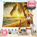 800円OFFクーポン タペストリー 夏のタペストリー 海景タペストリー ココナッツの木 リラックス 波 日光 海洋 リビングルーム リーフ 多機能壁掛け ビー...