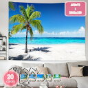800円OFFクーポン タペストリー ココナッツタペストリー 夏のタペストリー リビングルーム リーフ 海の景色 ビーチ 日光 ココナッツの木 海洋 防水 アパ...