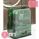 500円OFFクーポン 卓上 メイクボックス 仕切りケース 機能的 透明アクリル 卓上収納ボックス コスメボックス 防塵防水 引き出し 持ち運び可 小物 化粧品...