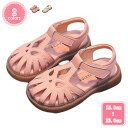 1000円OFFクーポン 女の子 サンダル フリル飾り 可愛い 夏用靴 マジックテープ式 脱ぎ履き便利 柔らかい 通学靴 旅行 スポーツサンダル キッズ サマー...