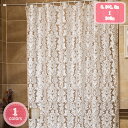 800円OFFクーポン シャワーカーテン クリア 185*185 120*200 おしゃれ 耐水型 取付簡単 カフェカーテン お花模様 ポリエステル繊維 高級 ...