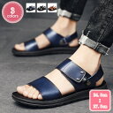 1700円OFFクーポン メンズ 2WAYサンダル メッシュ サンダル コンフォートサンダル 本革調 春 夏 バックストラップ 吸汗防臭 おしゃれ レジャー マ...