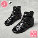 1700円OFFクーポン サンダル グラディエーター 走れる ブーツサンダル 黒いサンダル ストラップ レディース ペタンコ 大きいサイズ ストラップ 旅行 レ...