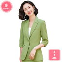 3500円OFFクーポン 春アウター ジャケット 長袖 薄い 上着 体型カバー ブレザー ショートコート レディース 女性 エレガント 韓国風 通勤OL スーツジャケット 面接 ビジネス用 オフィス 洋服 ベーシック 無地 春夏 スーツジャケット YJSO