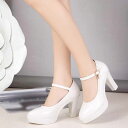 太ヒールパンプス 結婚式 パンプス アンクルストラップ 黒 白 ヒール8cm ラウンドトゥ 22.5-25.5cmサイズ展開 結婚式 卒業式 入学式 パーティー パンプス 脱げない 大きいサイズ 歩きやすい 走れる 痛くない 柔らかい YJSO
