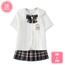 1700円OFFクーポン 韓国 子供服 おしゃれ j制服 半袖 夏着 女の子 セットアップ jk 学院風 シャツ リボン スカート チェック柄 子供スーツ キッズ 上下セット フォーマルスーツ 2点セット 制服 スクール 可愛い ジュニア服 夏服 同窓会 通学着 撮影写真 YJSO