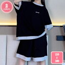 800円OFFクーポン キッズ服 上下セット 夏 tシャツ ハーフパンツ 薄手 半袖 スウェットパンツ ベビー服 セットアップ 女の子 トップス ショートパンツ...
