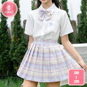 800円OFFクーポン ガールズ Tシャツ JK制服 夏 上下セット 半袖 ブラウス プリーツスカート 2点セット キッズ トップス スーツ セット サマー 赤...