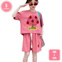 1700円OFFクーポン キッズ ジャージ 上下 女の子 半袖 tシャツ ハーフパンツ 上下セット 子供 韓国風 キッズ セットアップ スウェット ガールズ 夏...