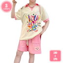 800円OFFクーポン 子供服 女の子 セットアップ 夏服 上下セット 半袖tシャツ ショートパンツ 2点セット ゆったり キッズ ジャージ ガールズ スポーツ...