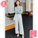 777円OFFクーポン レディースハイウエストパンツ ワイドパンツ スーツパンツ スラックス ストレートパンツ オフィス カジュアル 美脚 美尻 細見え ゆったり ロングワイドパンツ オフィスカジュアル おしゃれ 卒業式 二次会 結婚式 通勤 OL YJSO