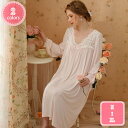 800円OFFクーポン ルームウェア レディース パジャマ ワンピース かわいい 春 夏 ナイトウェア 部屋着 寝巻き ネグリジェ 長袖 おしゃれ ガーリー キ...