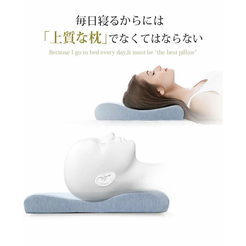 低反発低め首こり肩こり頚椎サポートストレートネック低い低反発枕健康枕快眠まく...