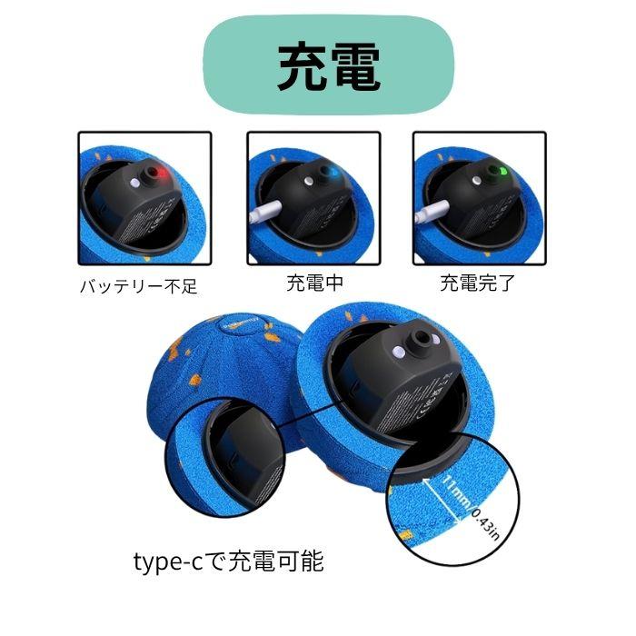 sivasiの犬のおもちゃ ワンダフルボール 自動ボール USB充電式 柔らかいE-TPU素材 ジャンピングボール 電動 おもちゃ ペット 大型犬 中型犬｜アングル3