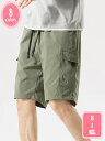 500円OFFクーポン カーゴパンツ メンズ ハーフ ゆったり 膝上 多ポケット付 短パン メンズ ズボン 速乾 夏用 ミリタリーパンツ カーゴショーツ YJSO