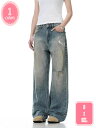 ジーンズ メンズ デニムパンツ ジーパン ダメージ ゆったり ストレート パンツ かっこいい デニム 春 夏 YJSO