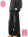 デニムパンツ メンズ バギーパンツ ヴィンテージ加工 ダメージ デニム ストレート ジーンズ ジーパン カジュアル おしゃれ ゴルフ 股上深め ゆったり 春 夏 秋 YJSO