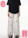 バギーパンツ メンズ デニムパンツ ワイド ジーパン ジーンズ 大きいサイズ ゆったり ウォッシュ加工 デニム ズボン メンズファッション YJSO