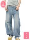 デニムパンツ メンズ ゆったり ワイドパンツ ジーンズ ジーパン Gパン 大きいサイズ ワイドデニム バギー 太め カジュアル YJSO