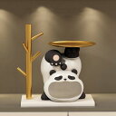 1700円OFFクーポン くまの置物 パンダ 置物 玄関 収納 鍵置き トレー 置物 皿を捧げるパンダ トレイ インテリア雑貨 キー 動物 置物 インテリア おしゃれ 北欧雑貨 卓上置物 玄関収納 収納グッズ 多機能収納 置物 母の日ギフト クマ 最適なプレゼント YJSO
