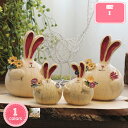 兎オブジェ 樹脂製 置物 カントリー風 ウサギ ガーデニング置物 玄関 部屋 ベランダ アンティーク雑貨 オーナメント うさぎ 雑貨 ヴィンテージ ブランコに乗...