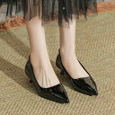レディース パンプス ピンヒール ローヒール とんがりトゥ 美脚 パーティー ポインテッドトゥ シューズ cmヒール 痛くない 歩きやすい レディース靴 オフィス 通勤 お呼ばれ フォーマル 宴会 結婚式 ビジネス オフィスパンプス YJSO(4)
