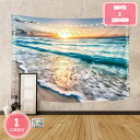 500円OFFクーポン タペストリー 海 ビーチ 風景 自然 天空 スカイ 夕焼け おしゃれ壁掛け インテリア ウォールデコ 模様替え 部屋 窓カーテン 新居祝...