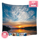 500円OFFクーポン タペストリー 海 壁掛け 西海岸 ビーチ 夕焼け ヤシの木 ハワイ インテリア 夏 太陽 夕日 ポスター 背景 ウォールタペストリー 壁...