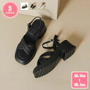 500円OFFクーポン サンダル レディース ラウンドトゥ ウェッジソール 大きいサイズ 小さいサイズ 歩きやすい ストラップ クッション性 クロスデザイン 疲れにくい 履きやすい 歩きやすい きれいめ 美脚 ジュアル 外履き 可愛い おしゃれ ミュールサンダル YJSO