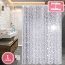 500円OFFクーポン リング付き 浴室カーテン 250*250 200*200 PEVA 取付簡単 耐用性 半透明 家庭用 バスルーム バスカーテン シャワー...