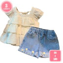 キッズ ダンス セットアップ 上下セット ガール お出掛け 普段着 春夏服 衣装 ヒップホップ ジュニア 半袖 ダンスウェア デニムパンツ ボトムス カジュアル ダンス服 個性派 ストリートファッション 女の子 森ガール 子供服 YJSO