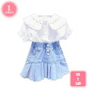 セットアップ キッズ ベビー服 女の子 帽子付き 子供服 トップス ハーフパンツ おしゃれ 可愛い 韓国 ショートパンツ 春 夏 デニムパンツ 2点セット 子供...