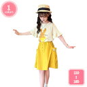 800円OFFクーポン 子供服 女の子 Tシャツ スカート 2点セット キッズ服 半袖トップス フレアスカート Aライン セットアップ 女児服 ダンス服 カジュ...