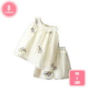 800円OFFクーポン 子供服 セットアップ トップス ショートパンツ 2点 カジュアル ナチュラル 女の子 ノースリーブ 水玉柄 袖なし カジュアル 子ども服...