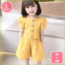 1700円OFFクーポン 女の子 子供服 半袖Tシャツ 上着 ズボン 2点セット 半袖Tシャツ 半袖セットアップ 無地 柔らか 着心地 お祭り パーティー ダン...