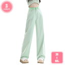 800円OFFクーポン ワイドパンツ デニム ロング パンツ レディース ジーパン ガウチョパンツ デニムパンツ ゆったり ハイウエスト シンプル 体型カバー カジュアル おしゃれ ゆったり きれいめ 無地 美脚 通勤 普段着 お出掛け リラックス YJSO