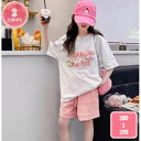 1700円OFFクーポン 女の子 セットアップ 子供服 ジャージ tシャツ ショートパンツ 上下セット 2点セット キッズ トップス スポーツウェア ガールズ ...