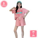 1700円OFFクーポン 子供服 セットアップ 女の子 韓国 風 キッズ ファッション 上下 2点 セット ハーフパンツ おしゃれ かわいい カジュアル 美脚 ...