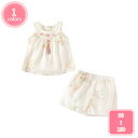 子ども セットアップ ノースリーブ 子供服 女の子 春 夏 秋 2点セット 洋服 セットアップ 重ね着風 キッズ 上下セット トップス ショートパンツ 上下セッ...