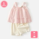 800円OFFクーポン ベビー服 女の子 セットアップ 子供服 tシャツ キュロットパンツ ノースリーブ 上下セット フリル袖 夏服 子供服 トップス ショートパンツ 花柄 フリル 夏服 韓国風 学園風 可愛い 普段着 通園 通学 リゾート YJSO
