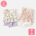 800円OFFクーポン ベビー服 女の子 夏 ノースリーブ 上下セット セットアップ キッズ 半袖 花柄 子供服 おしゃれ tシャツ ショートパンツ 赤ちゃん服...