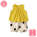 800円OFFクーポン セットアップ ベビー服 女の子 夏服 キャミソール ガウチョパンツ ショートパンツ ノースリーブ ドット 韓国子ども服 赤ちゃん カジュアル リゾート 上下セット こども 可愛い きれいめ 出産お祝い 入園式 プレゼント YJSO