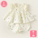 1700円OFFクーポン セットアップ ベビー服 女の子 夏服 キャミソール ガウチョパンツ ショートパンツ ノースリーブ ドット 韓国子ども服 赤ちゃん カジュアル リゾート 上下セット こども 可愛い きれいめ 出産お祝い 入園式 プレゼント YJSO