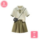 3500円OFFクーポン セットアップ 女の子 キッズ 韓国子供服 パンツセット 夏 ガールズ Tシャツ ショートパンツ 2点セット スポーツウェア アウトドア...