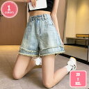 1700円OFFクーポン レディース 短パン ゆったり デニム ショートパンツ ハイウエスト 着痩せ 韓国ファッション ホットパンツ Aライン ボトムス 美脚 大きいサイズ おしゃれ 通勤 通学 カジュアル ナチュラル 体型カバー YJSO