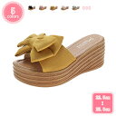 厚底サンダル レディース 靴 おしゃれ リボン かわいい サボ ミュール 女性 ウェッジ 8cmヒール 歩きやすい 走れる 美脚 低反発 シューズ クッション ...