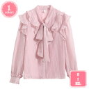800円OFFクーポン ブラウス レディース トップス ボウタイ シフォン Vネック プルオーバー 長袖 リボン付き 可愛い 大きいサイズ 無地 大人 キレイめ デート 通勤 カジュアル ファッション フェミニン デイリー 日常 オフィス 春秋冬 YJSO